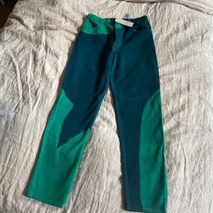 Exhaust Latta dyed straight leg jeans high rise